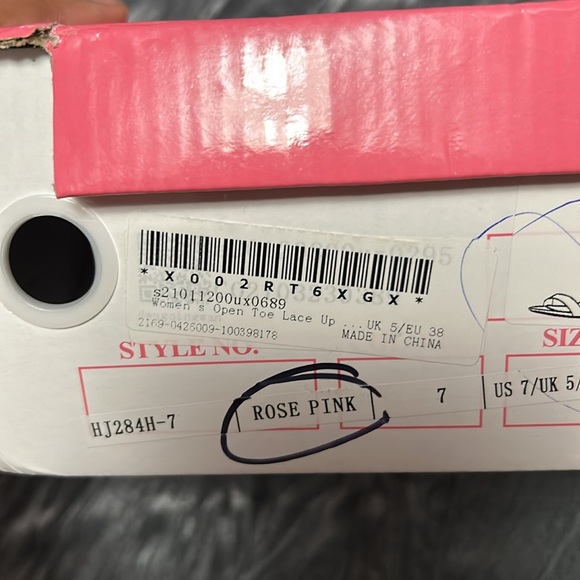 Rose pink tie up sandal heels - Picture 3 of 3